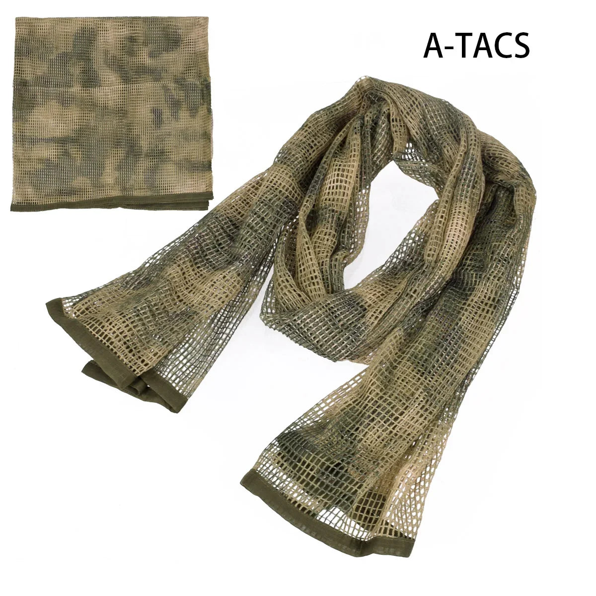 Tactical Cotton Scarf Mesh Neck Keffiyeh Camouflage Face Sniper Veil for Hunting