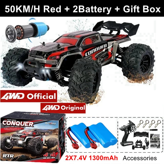 4WD RC Car 1:16 Off-Road  35KMH Brushed / 70KMH Brushless High-Speed truck 4x4