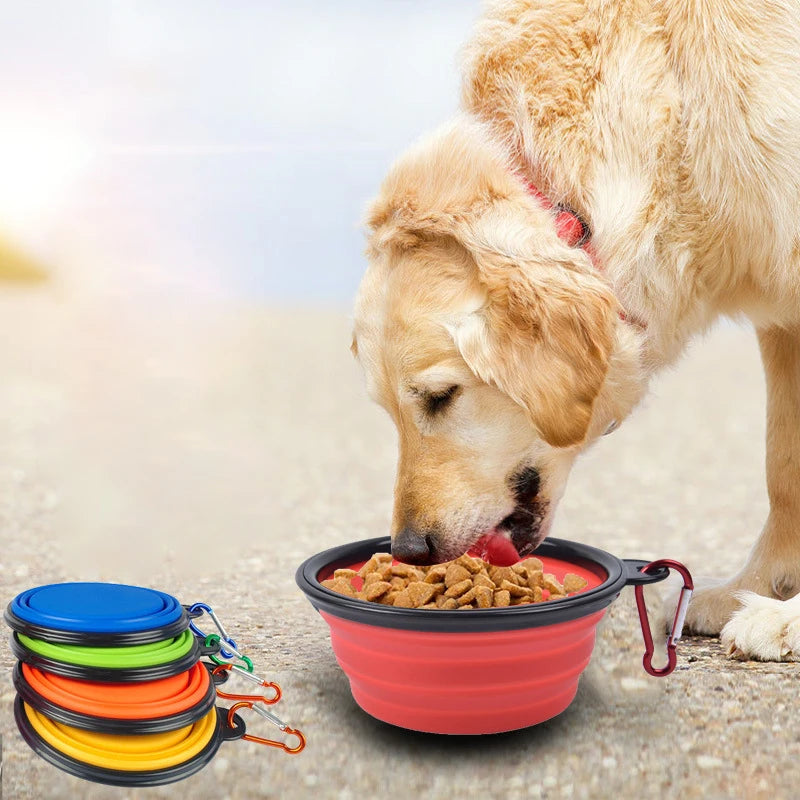 Portable Collapsible Dog Bowl 350ml –  Travel Pet Feeder, Water Dish, keep in Car