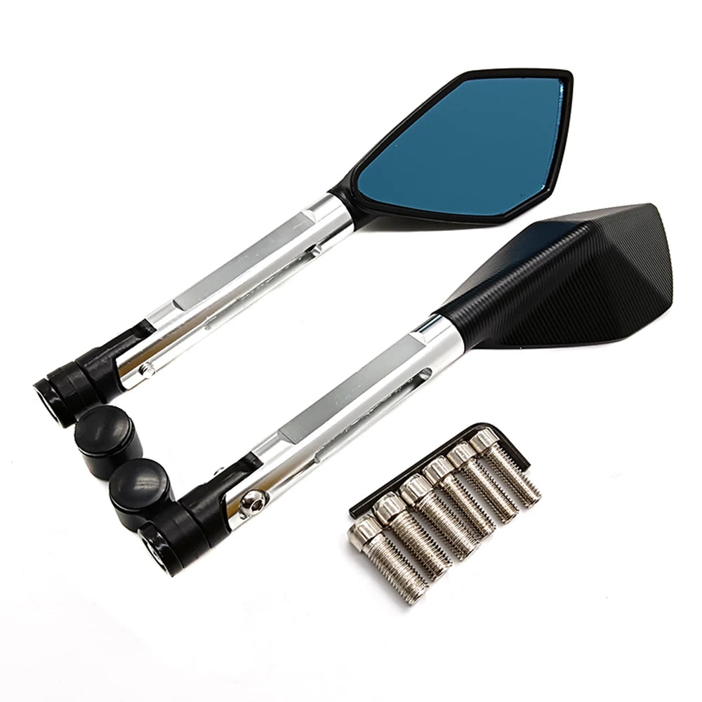 CNC Aluminium Motorcycle Mirrors 8mm 10mm, Honda Yamaha Suzuki Kawasaki Aprilia