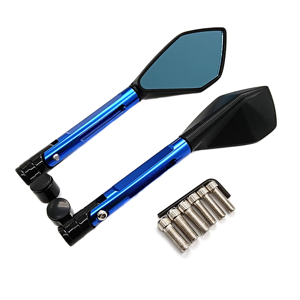 CNC Aluminium Motorcycle Mirrors 8mm 10mm, Honda Yamaha Suzuki Kawasaki Aprilia