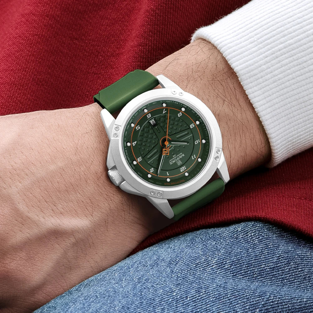 NAVIFORCE Men's Sport Quartz Watch – Waterproof, Luminous, Date Display