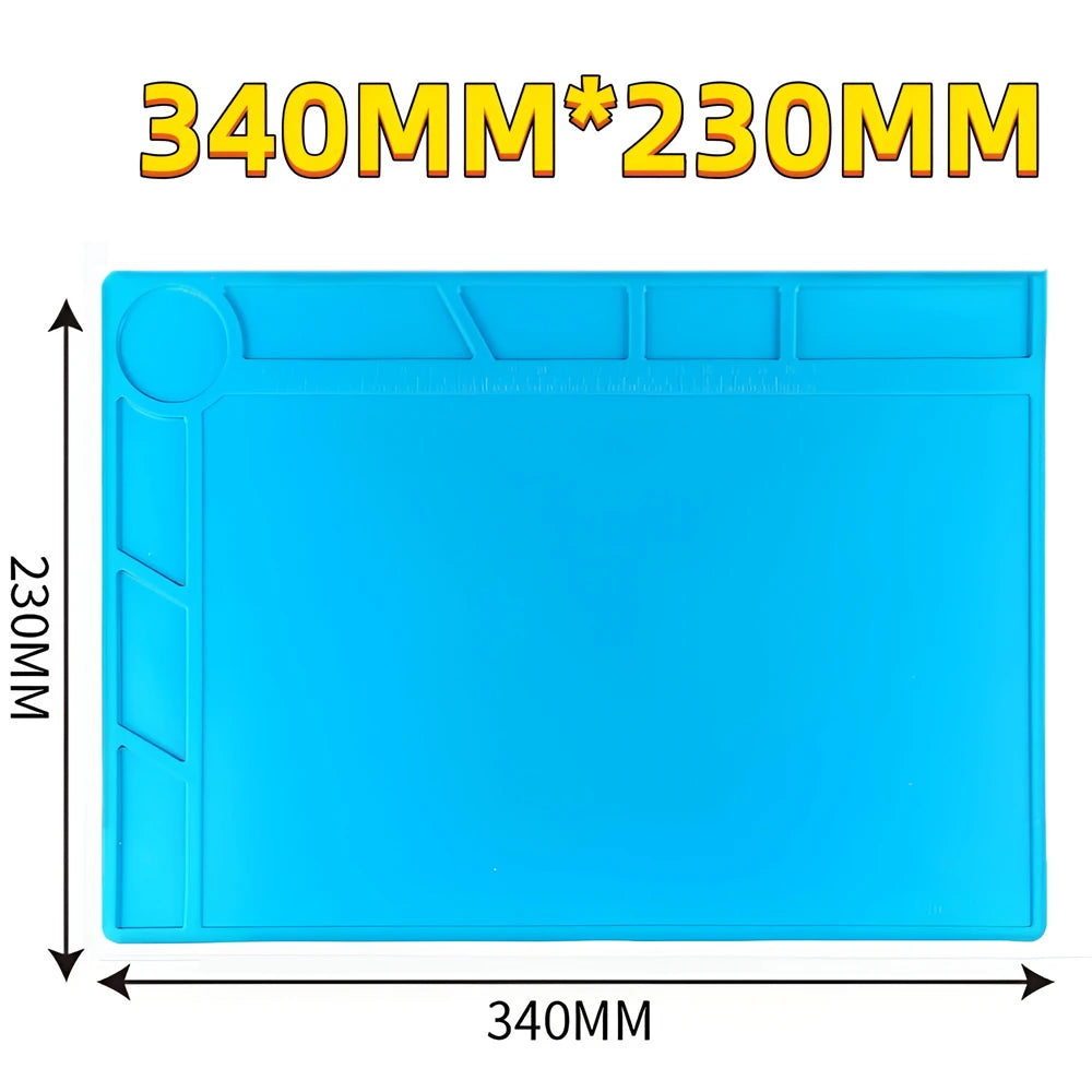Silicone Soldering Mat Heat Resistant Repair Pad for Phone Laptop Electronics