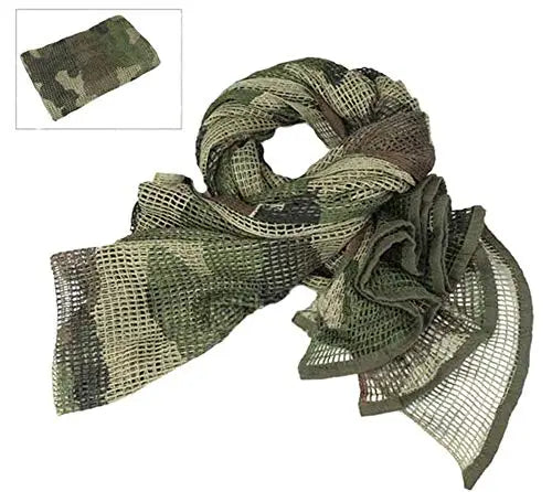 Airsoft Camo Sniper Scarf Veil Neck Wrap Tactical Nature Paintball Shemagh