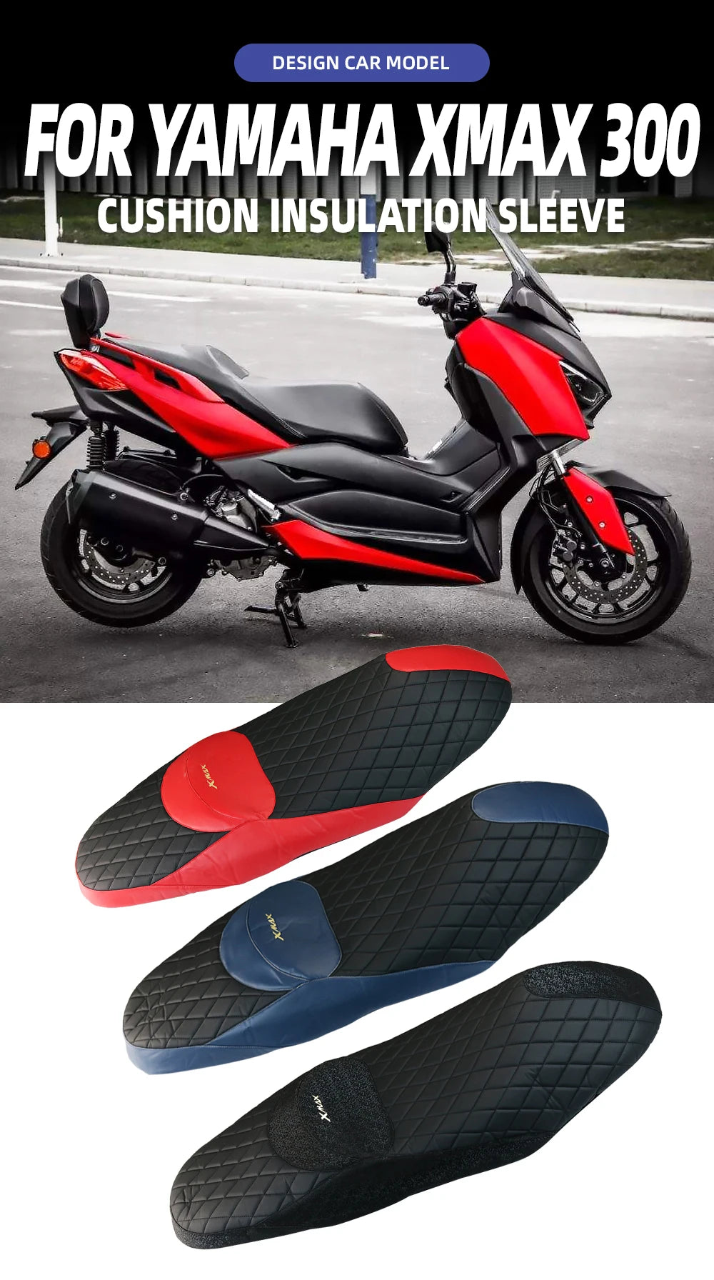 Yamaha XMAX 300 125 250 400 Seat Cushion Leather Cover Protector 2013-2022