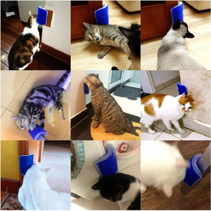 Cat Scratcher & Self-Grooming Massager – Hair Removal & Corner Brush