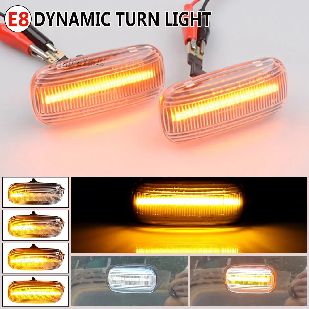 LED Dynamic Turn Signal Side Marker Light for Audi A3 A4 S4 RS4 A6 S6 RS6 8P B6 B7