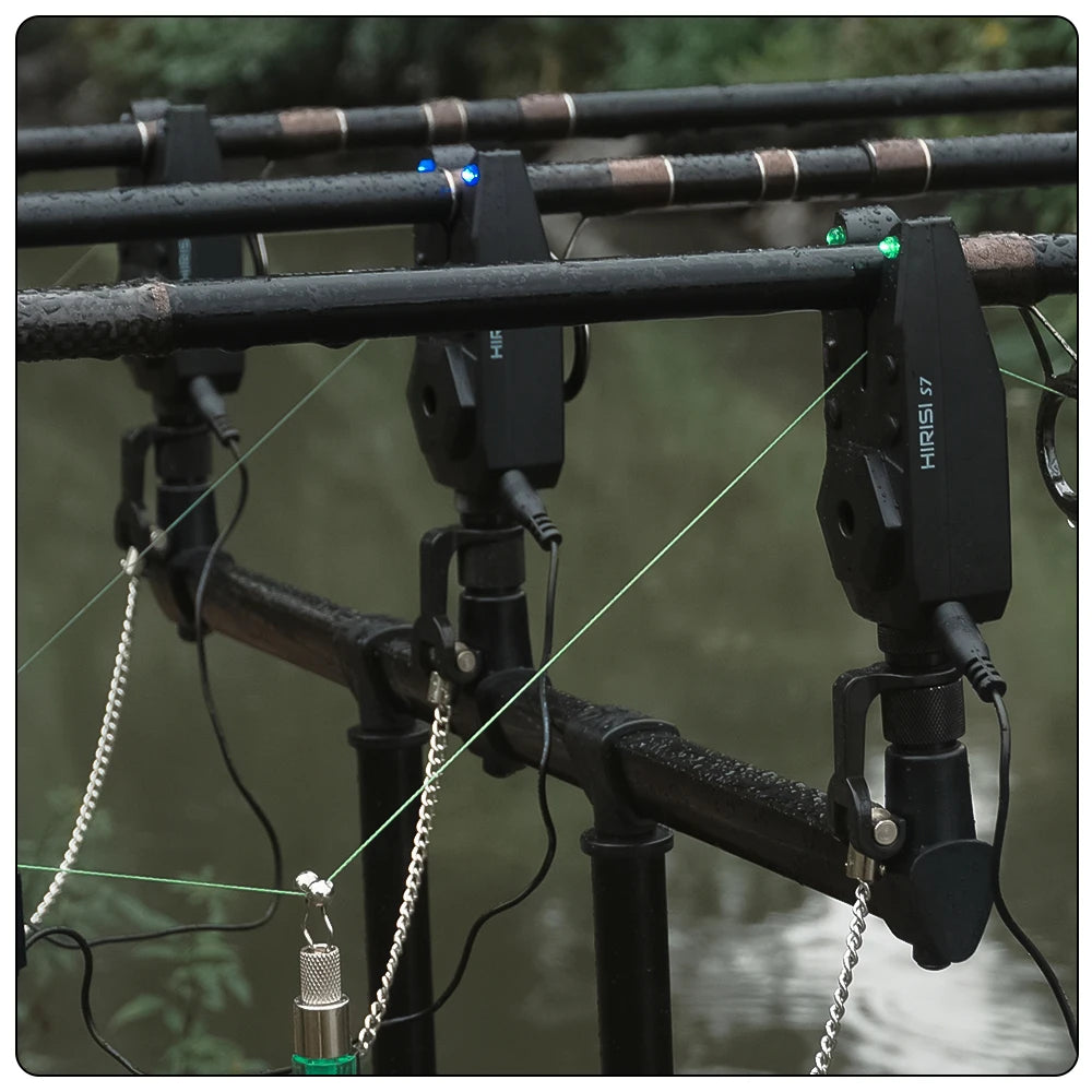 Wireless Carp Fishing Alarm Set w/ Camping Light Waterproof Bite Indicator