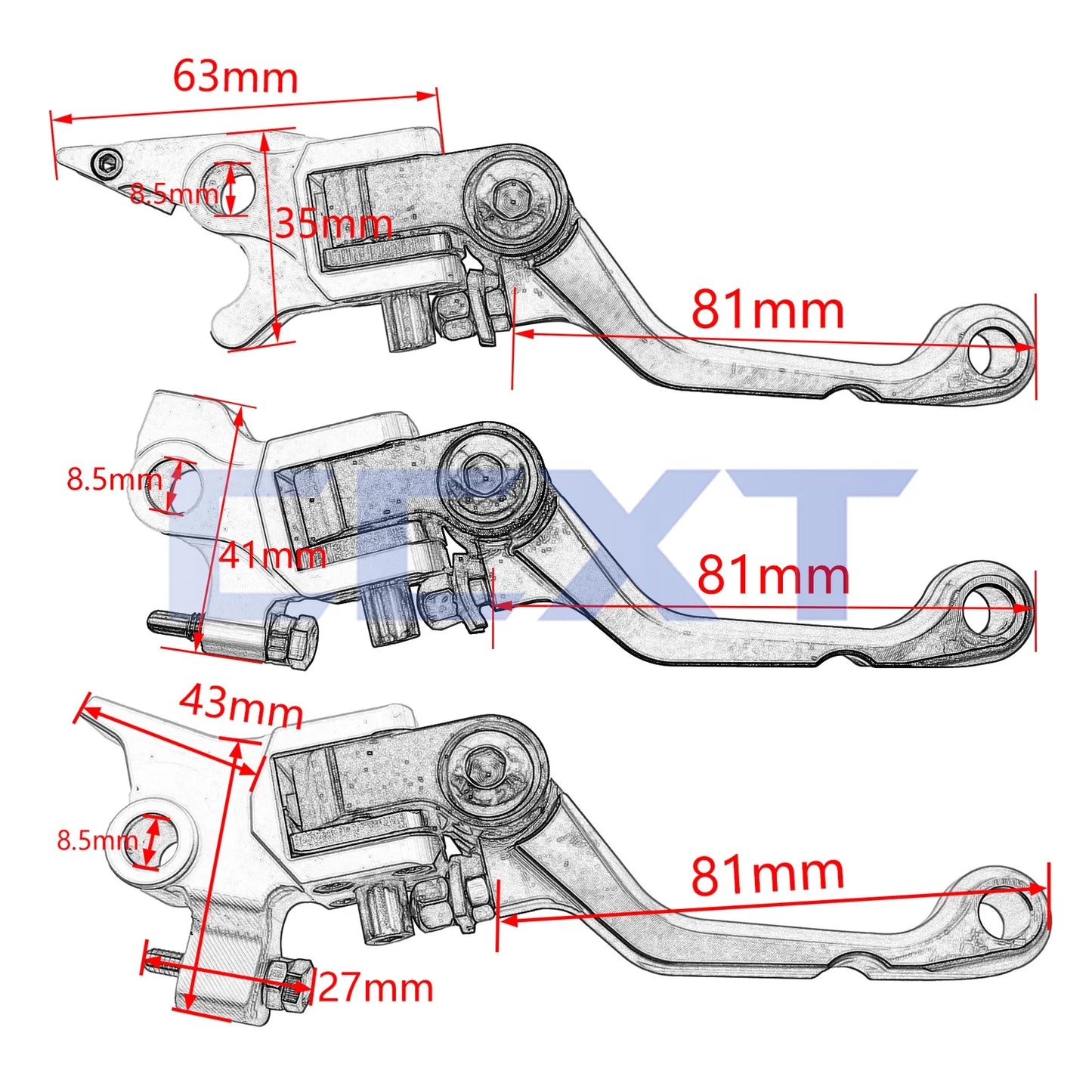Motorcycle CNC Brake Clutch Lever 22mm KTM 125–500 Dirt Bike Set