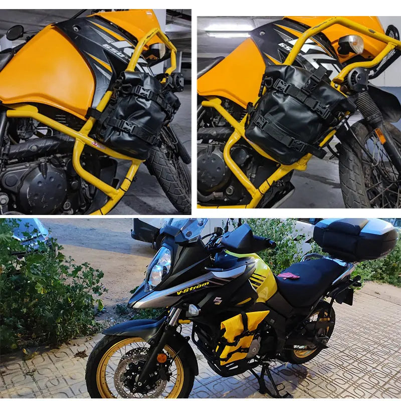 Motorcycle Crash Bars Bag Waterproof, Repair Tools, Luggage BMW Honda Suzuki Adv