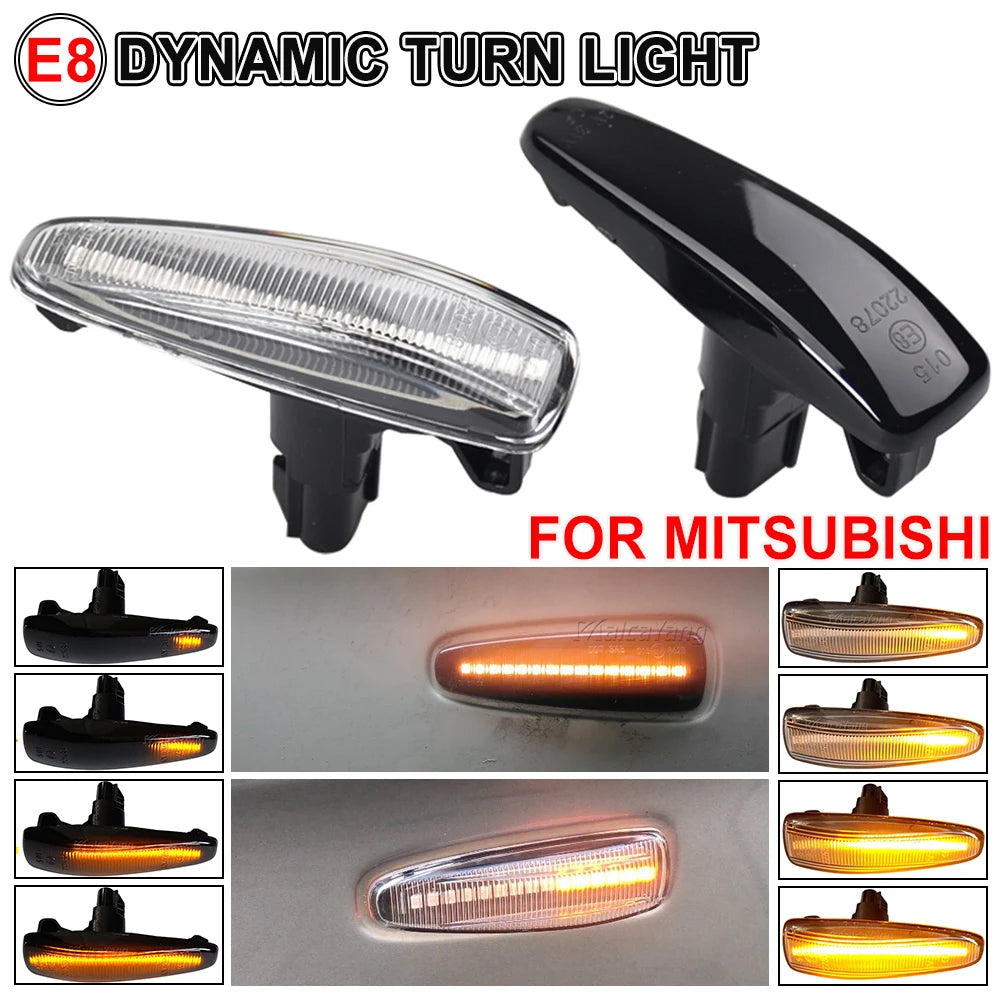 LED Dynamic Side Marker Turn Signal Light For Mitsubishi Lancer Evo X Outlander
