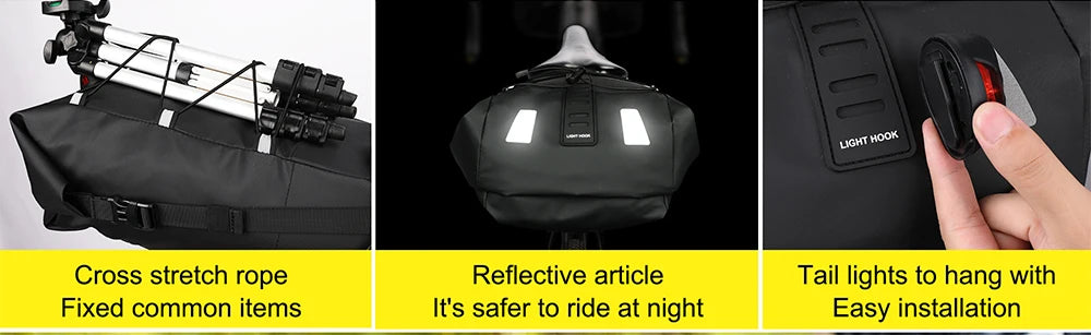 Waterproof Bicycle Saddle Bag Rear Pannier MTB Road Bike Tail Bag 10L 13L