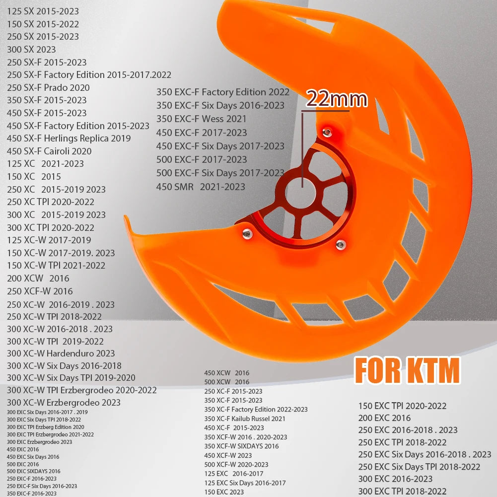 22mm 26mm KTM Disc Guard Cover EXC EXC-F 125 150 250 300 350 450 500 2016-2023