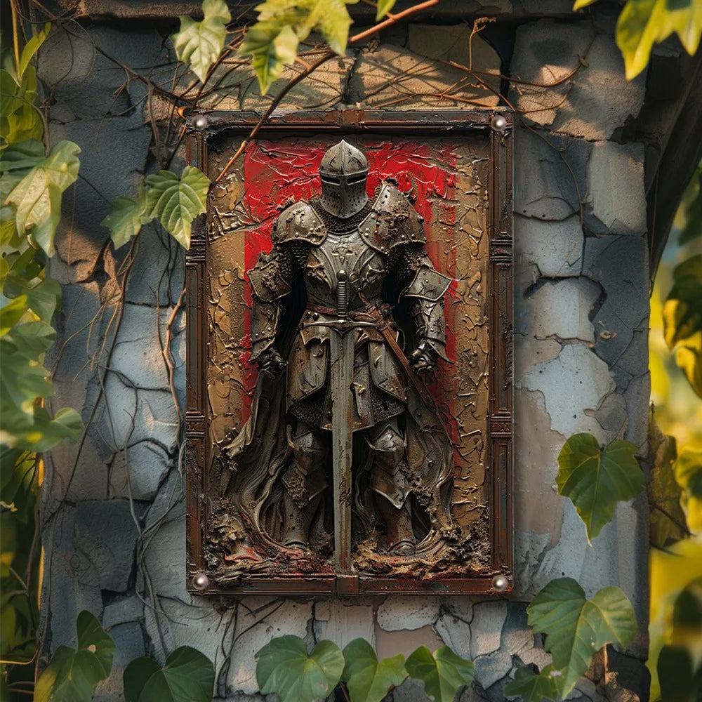 Vintage 3D Effect Medieval Style Metal Plaque, 2D Garage Man Cave 6 Designs