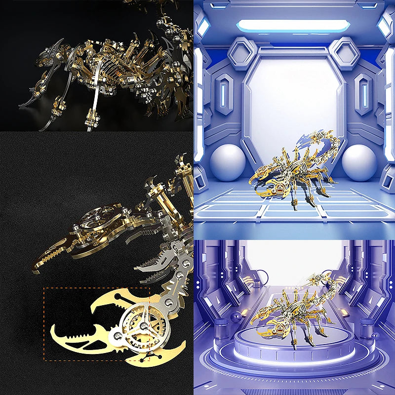 3D Scorpion Metal Puzzle Steampunk Insect Model Kit - 454 PCS DIY Model