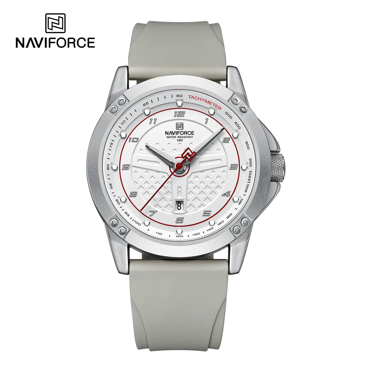 NAVIFORCE Men's Sport Quartz Watch – Waterproof, Luminous, Date Display