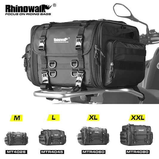 Rhinowalk Motorcycle Waterproof Tail Bag Expandable Luggage 19L-80L