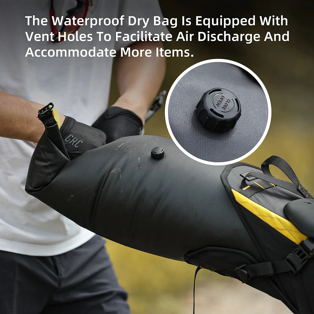 Rhinowalk 14L Waterproof Bike Saddle Bag Large Rear Seat Pack Bikepacking MTB