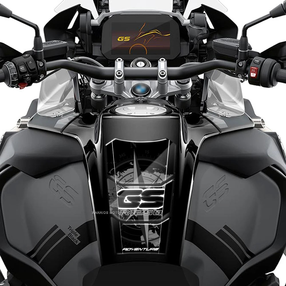 BMW R1250GS Tank Pad 3D Resin Protector Triple Black, Adventure 2019-2022