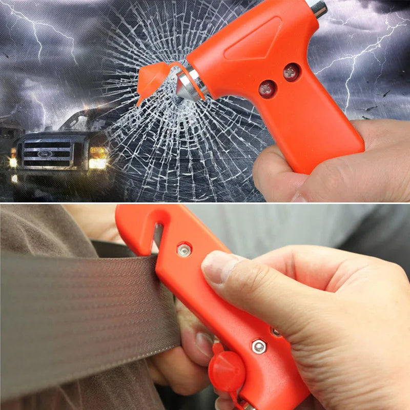 Emergency Car Safety Hammer Glass Breaker & Seat Belt Cutter, 2-in-1 Escape Tool