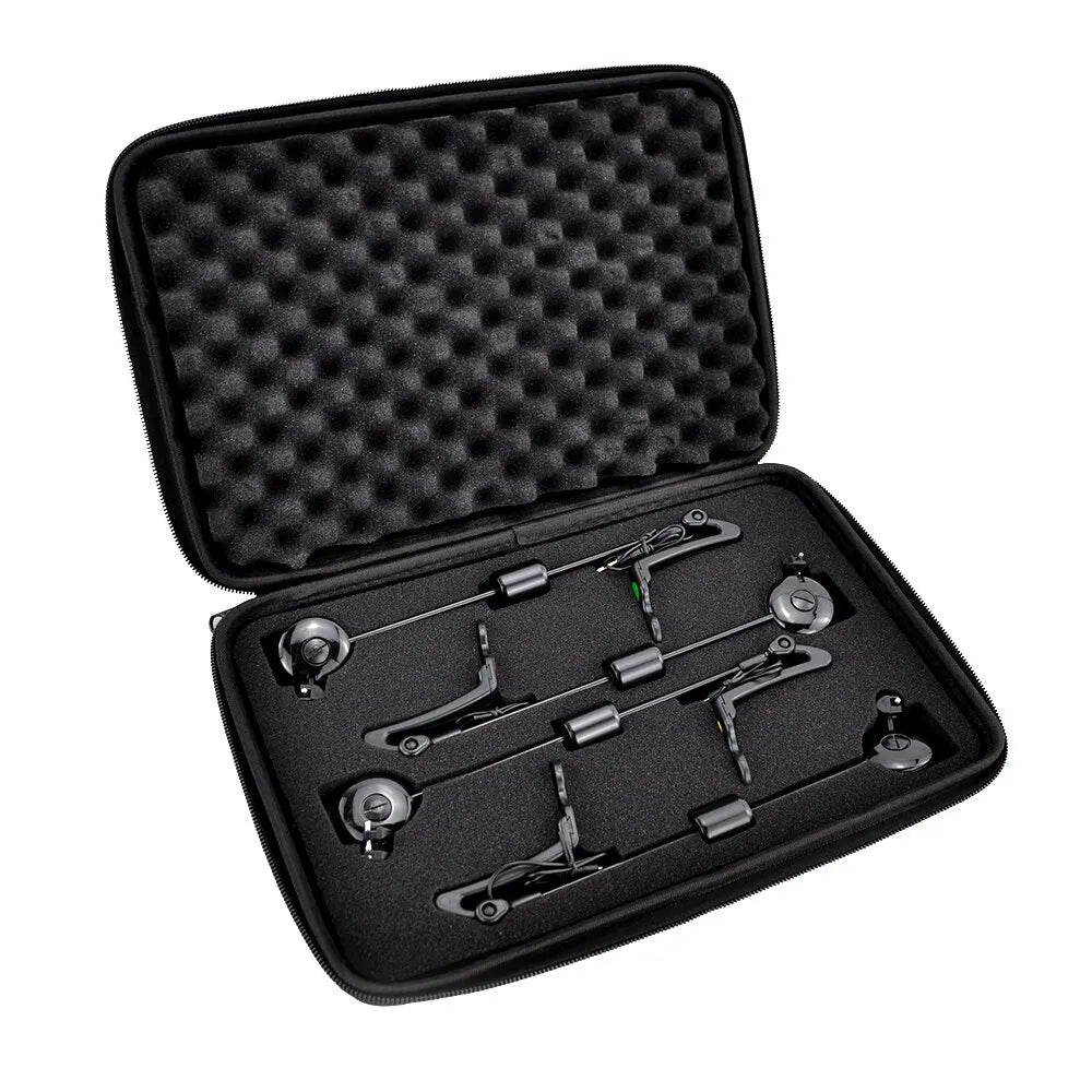 LED Carp Fishing Swingers Drop Off Indicator Set – 4 Colors in Zipped Case