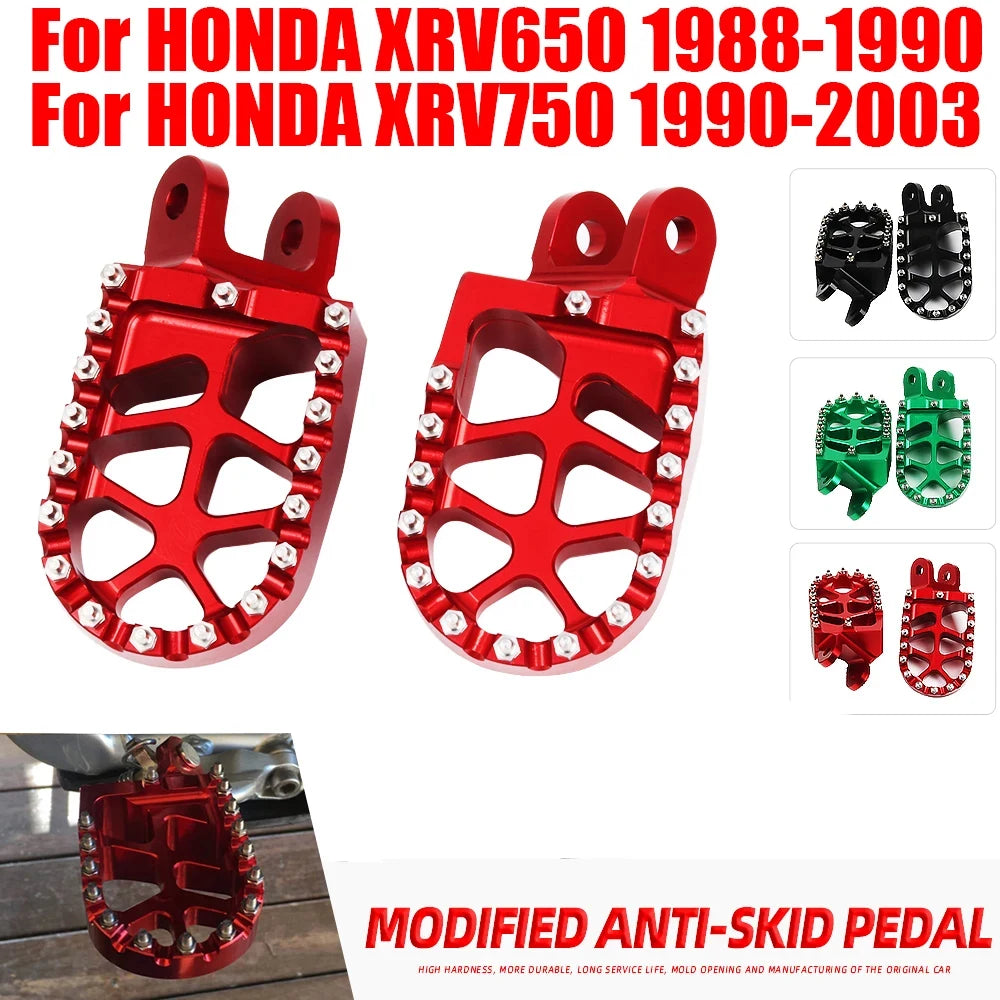 CNC Foot Pegs For Honda Africa Twin XRV650 XRV750 1988-2003 Footrests