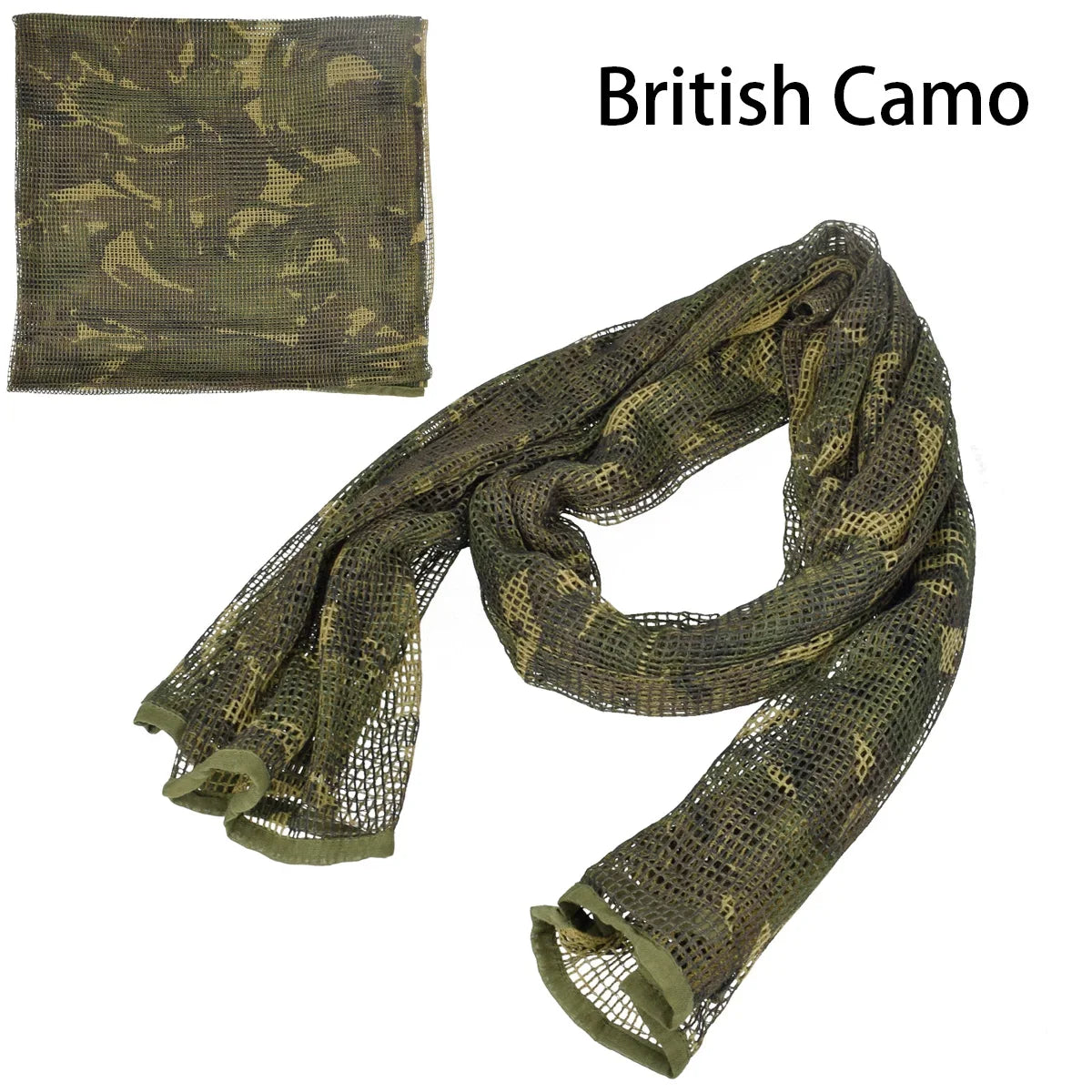 Tactical Cotton Scarf Mesh Neck Keffiyeh Camouflage Face Sniper Veil for Hunting