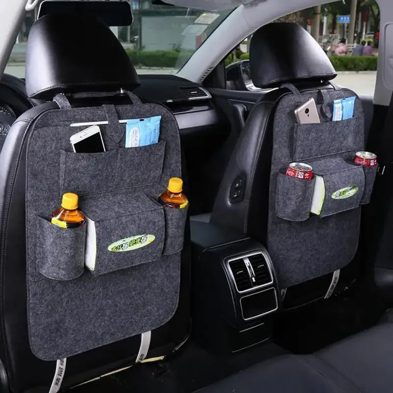 Universal Car Back Seat Storage Bag – 6-Pocket Hanging Trunk Organizer