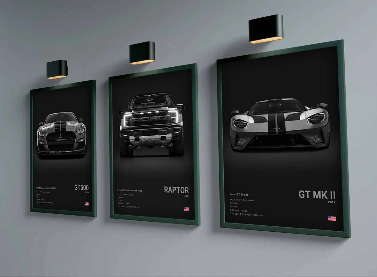 Pop Off Road Car Mancave Poster Luxury Supercar Canvas Wall Art MK1 RS GT500 GTR