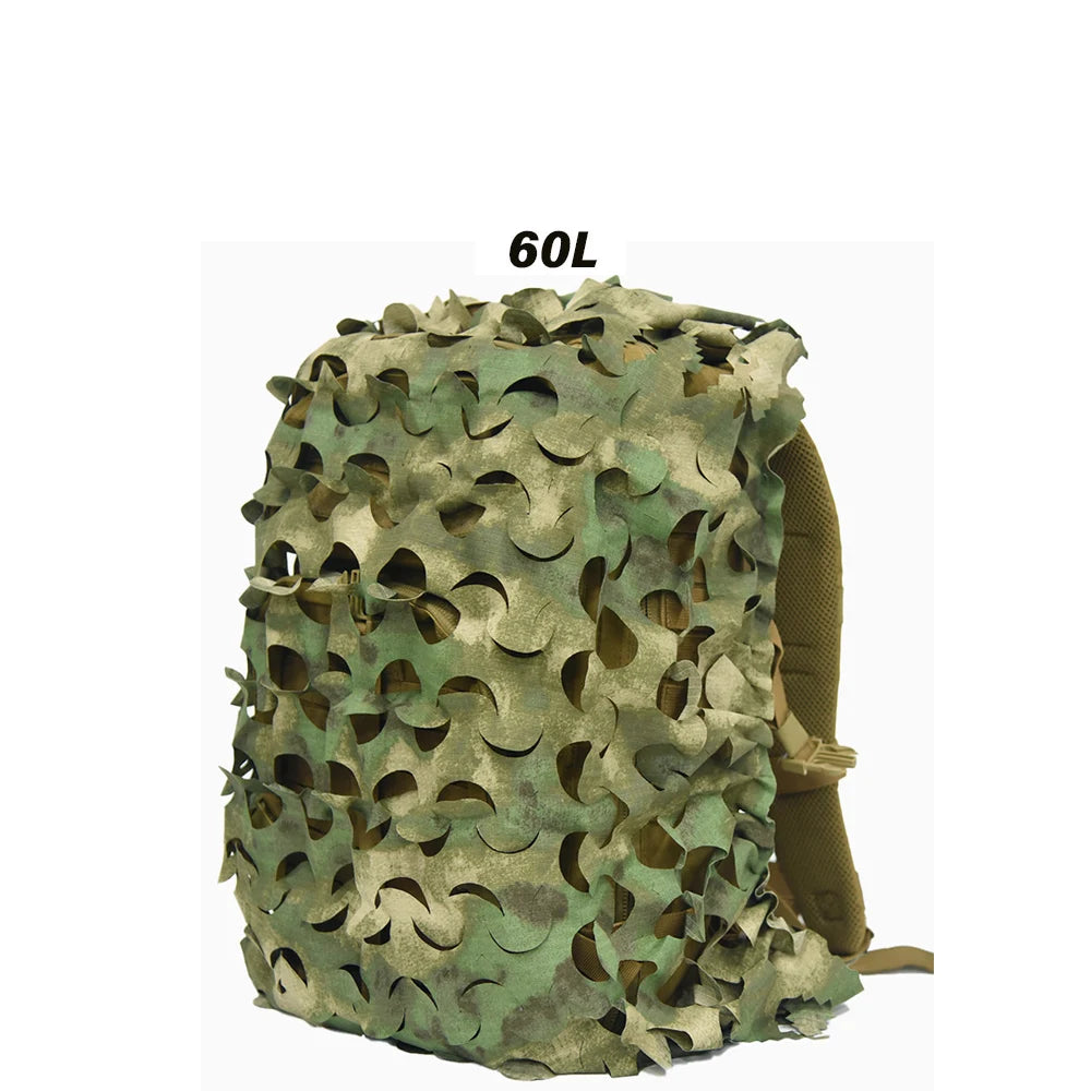 3D Camo Net Backpack Cover – Laser Cut Camouflage for Airsoft & Paintball