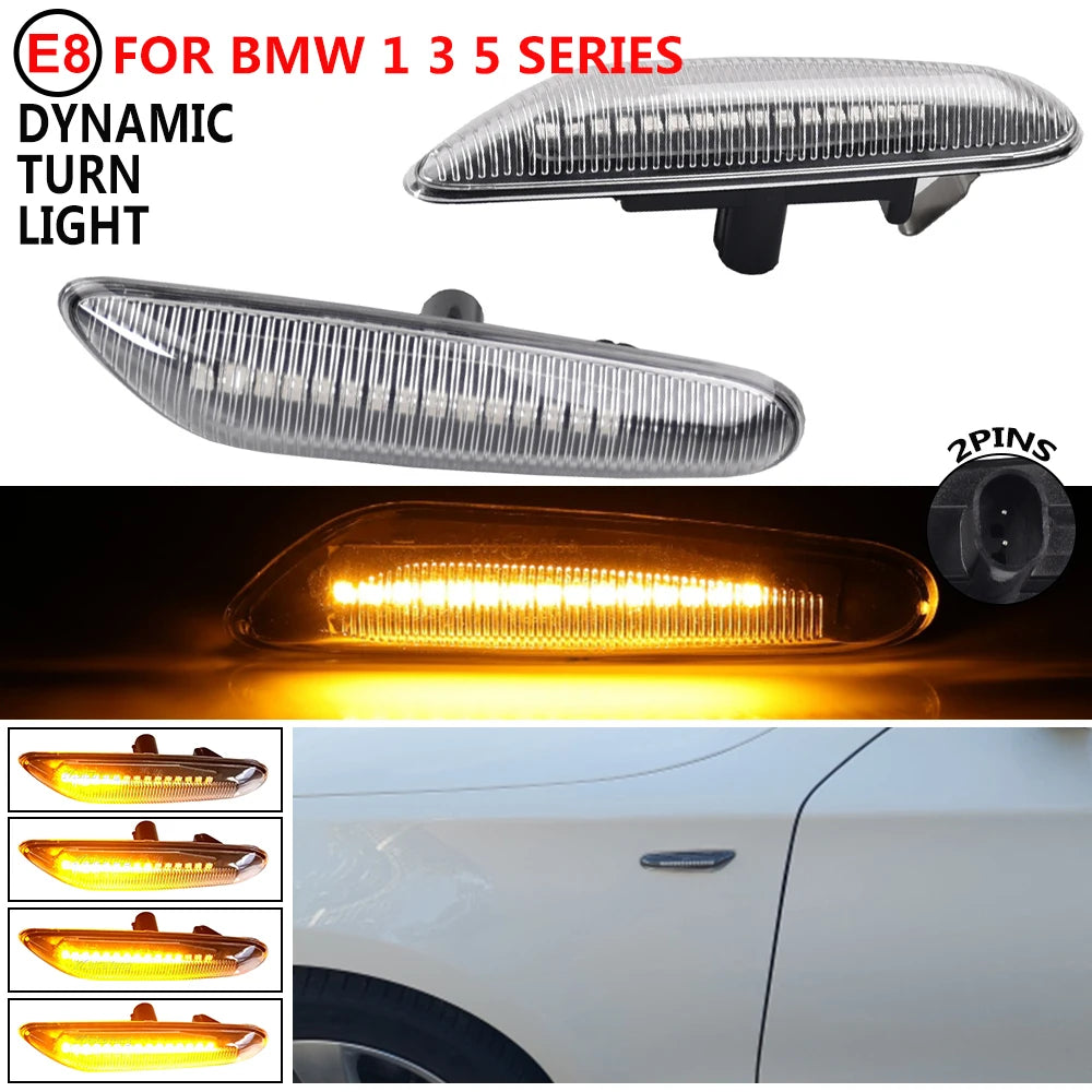 Sequential LED Turn Signal Side Marker Lights for BMW X3 X1 E46 E90 E92 E87 E88