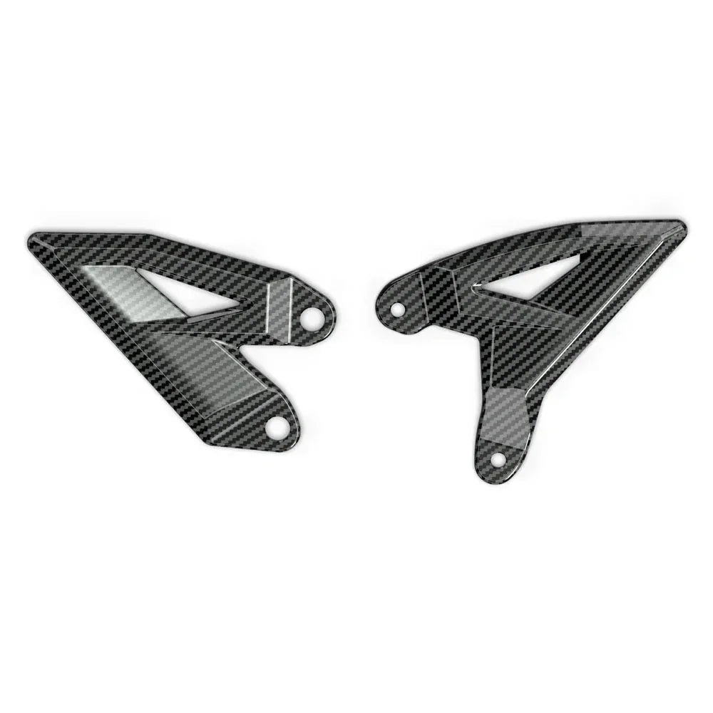 Carbon Fiber Look Foot Peg Heel Guard Protector Set For Kawasaki Ninja400 Z400