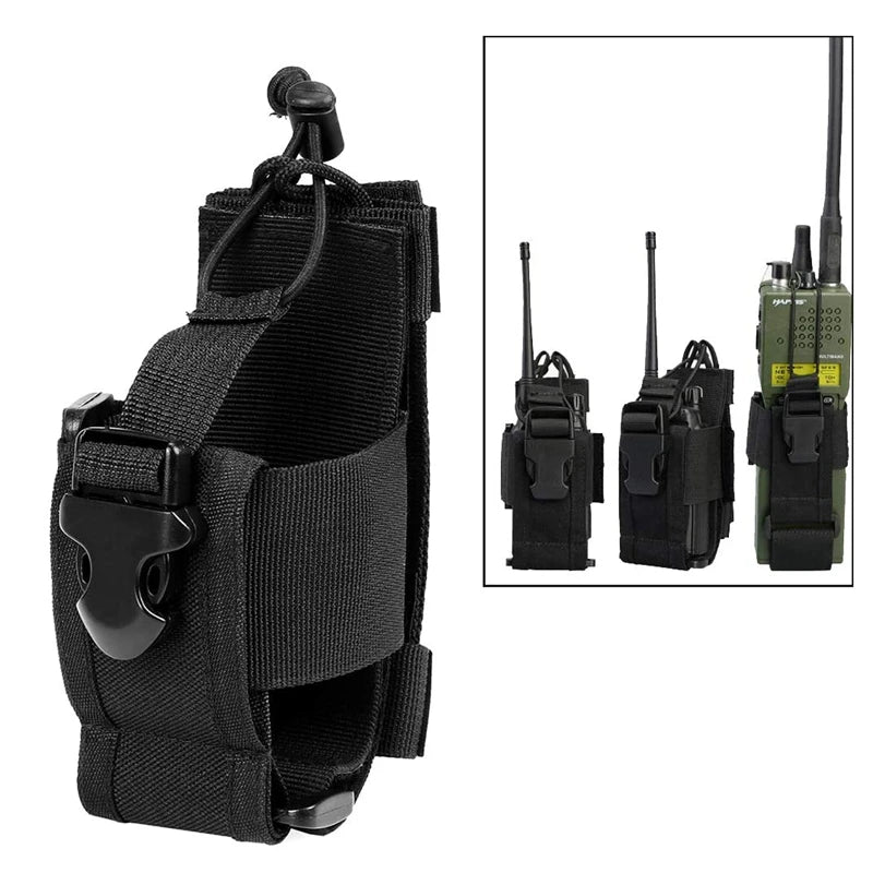 Tactical Walkie Talkie Radio Holder Molle Pouch Nylon Belt PackAirsoft Hiking