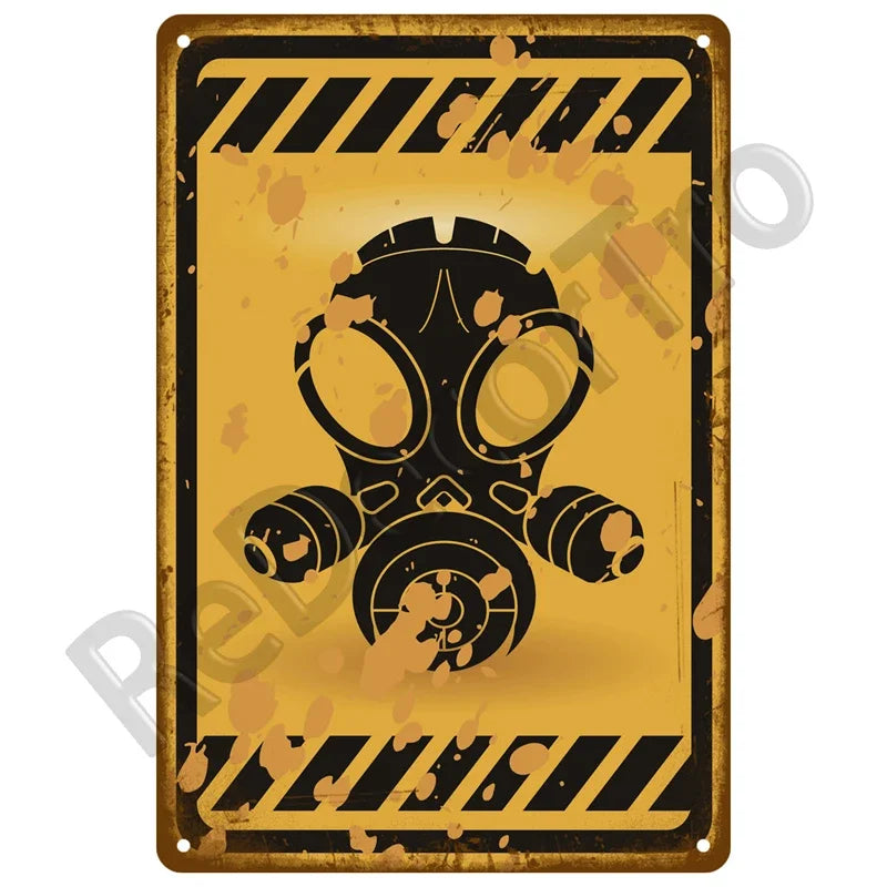 Warning Danger Beware Metal Sign,  Home Wall Decor Bar, Club, Man Cave Gift