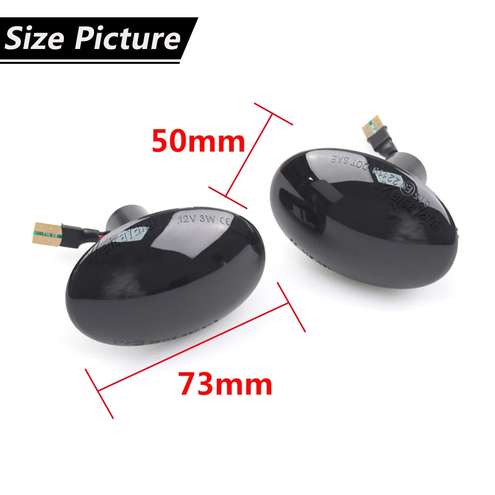 Pair Dynamic LED Side Marker Light Indicator for BMW MINI Cooper R55 R56 R57 R58