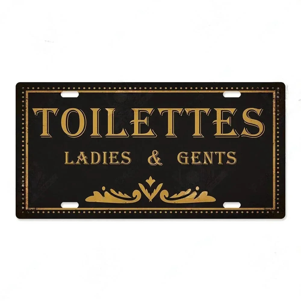 Vintage style Restroom Metal Sign Plaque Plate for Bar, Club, Toilet, Bathroom