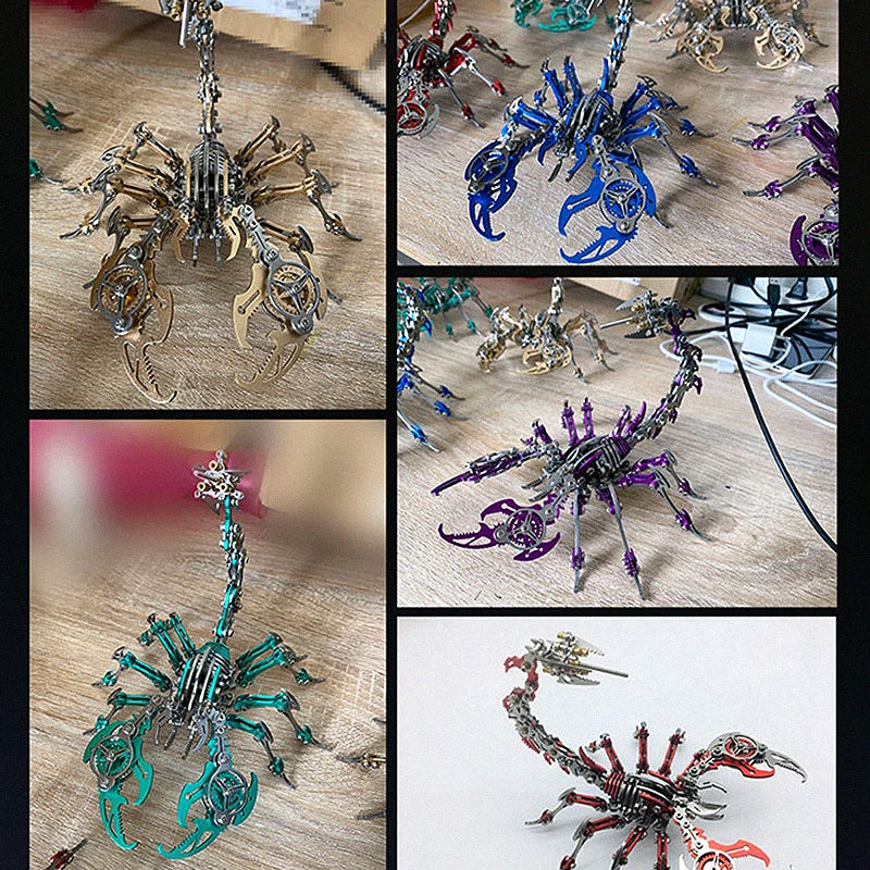 3D Scorpion Metal Puzzle Steampunk Insect Model Kit - 454 PCS DIY Model
