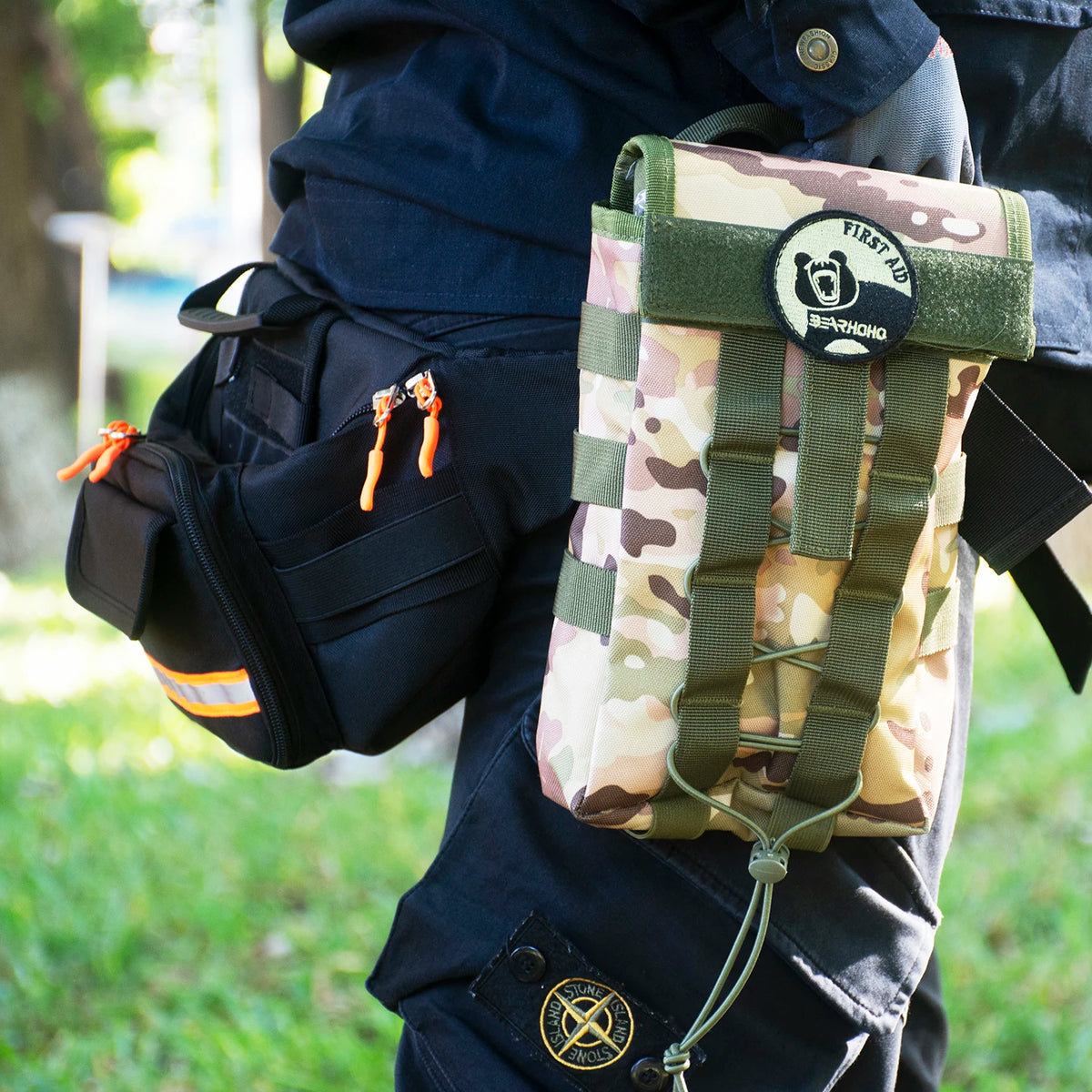 Tactical First Aid Kit Portable Trauma IFAK Emergency Molle Pouch for Hiking