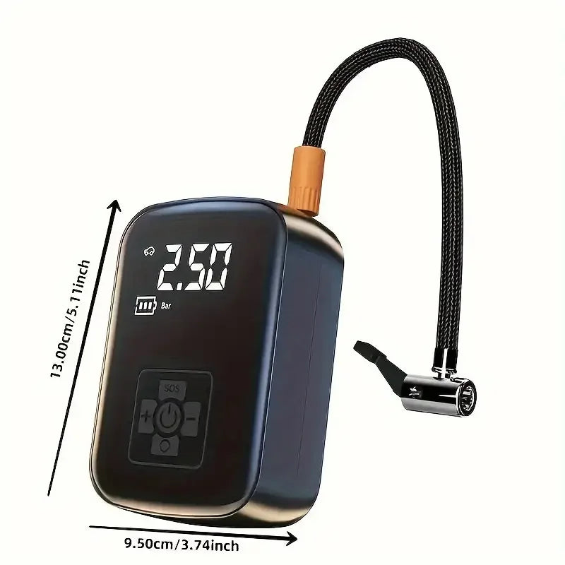 Rechargeable Motorcycle Air Pump Portable Compressor Tyre Inflator 150PSI 120W