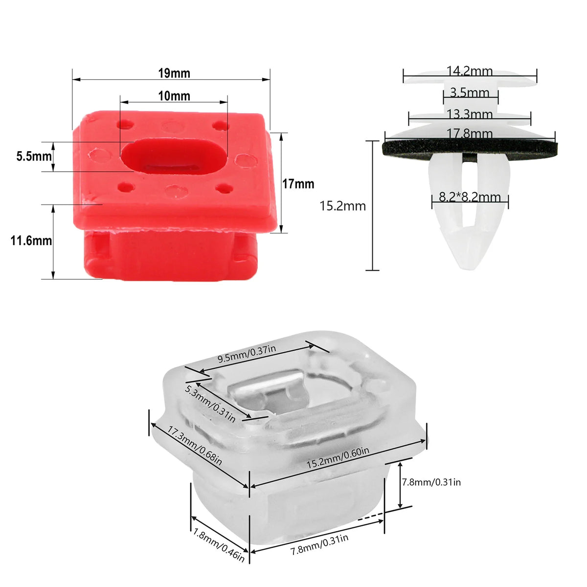 BMW Trim Panel Retainer Clips Set for  E46 E90 E91 E92 E93 X5 E53 Fasteners