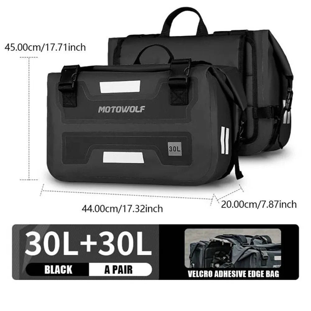 Waterproof Motorcycle Saddlebags 40L 60L 66L Luggage Touring Adventure IP68