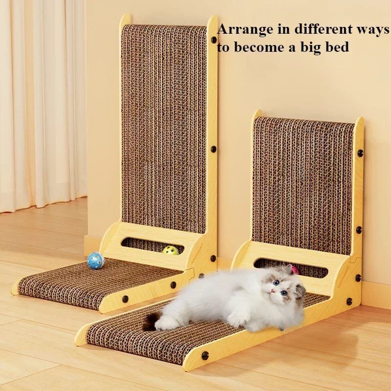 Cat Scratching Board L-Shaped – Durable Scratcher & Claw Grinding Toy