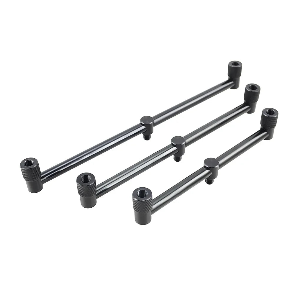 2x Carp Fishing Buzz Bars 20/25/30cm Black for 2 Rods Bank Stick Tackle