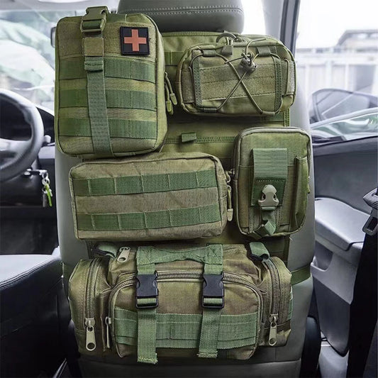 Tactical Car Backseat Hanging Storage Bags – Multi-Pocket, organiser, First Aid,