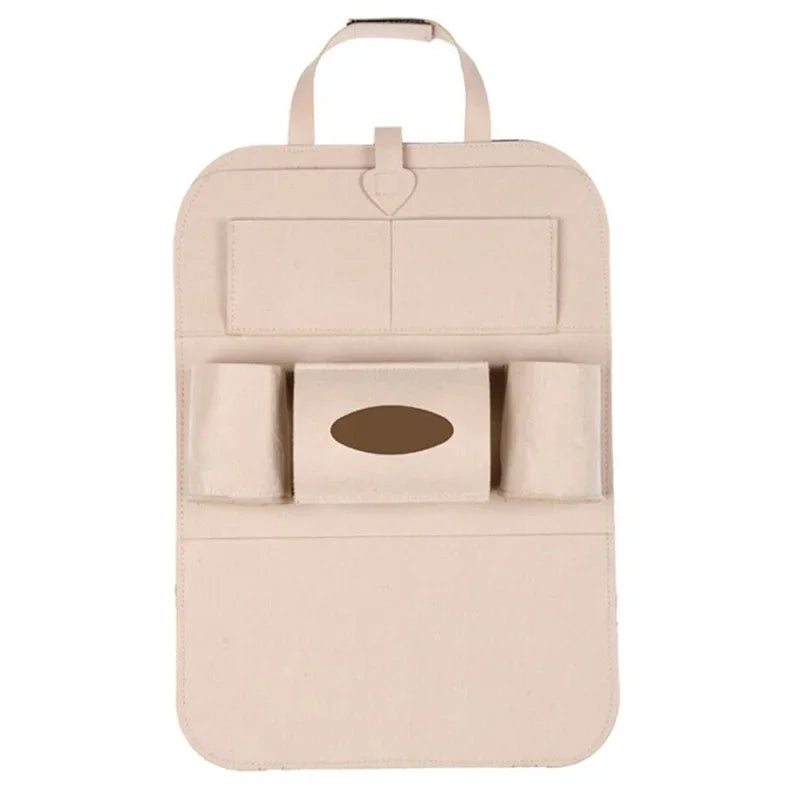Universal Car Back Seat Storage Bag – 6-Pocket Hanging Trunk Organizer