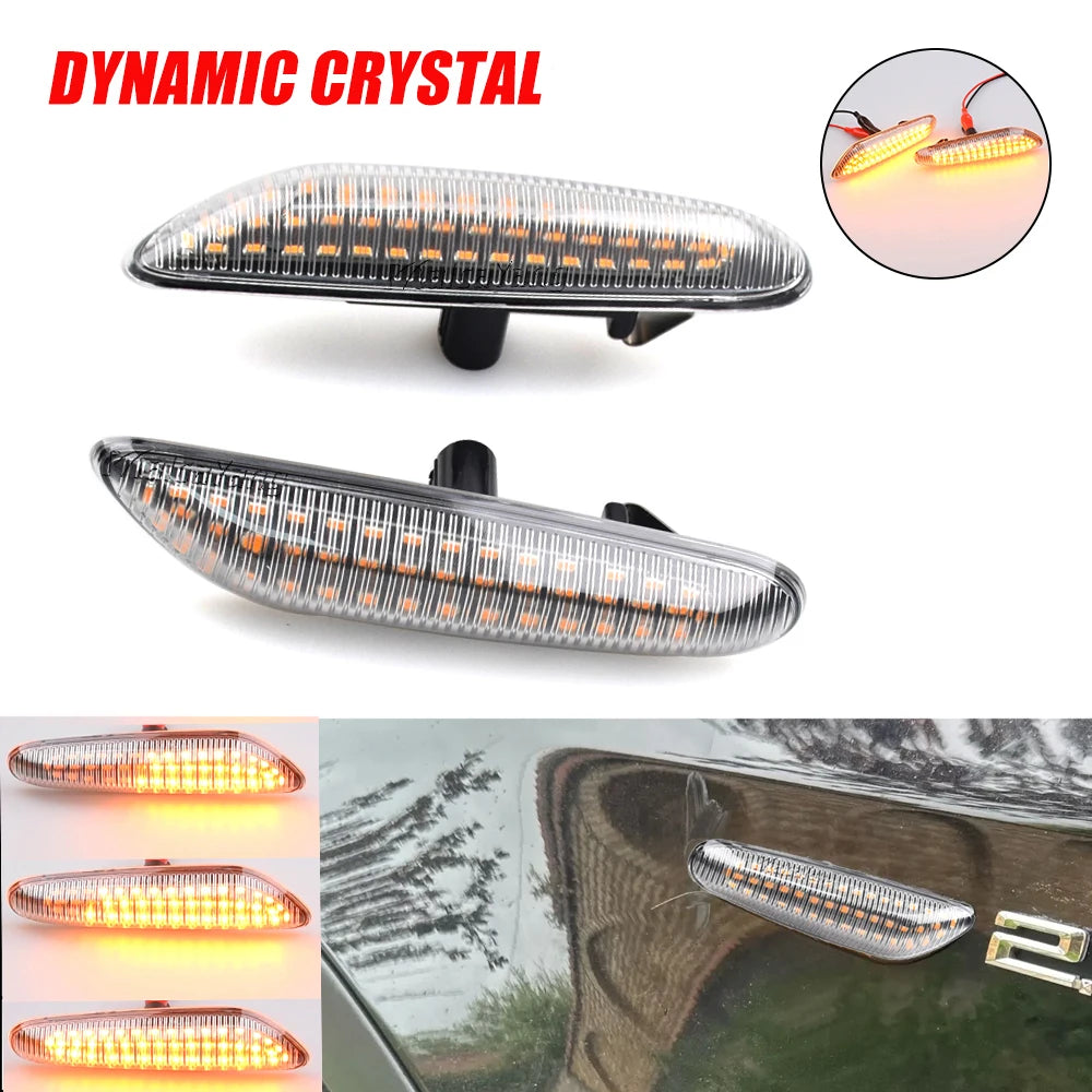 Sequential LED Turn Signal Side Marker Lights for BMW X3 X1 E46 E90 E92 E87 E88