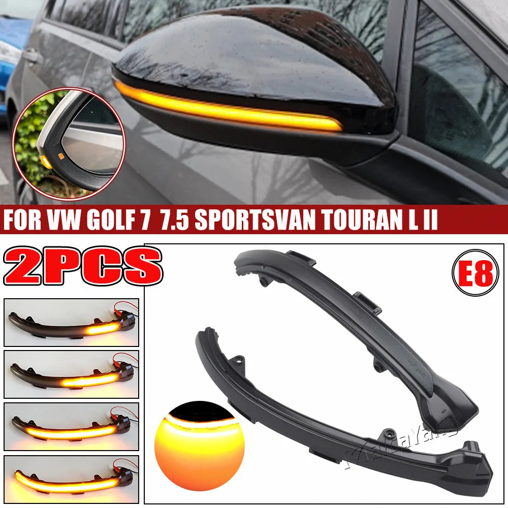 LED Dynamic Turn Signal Blinker for VW Golf 7 Jetta MK7 GTI R Touran 2012-2018