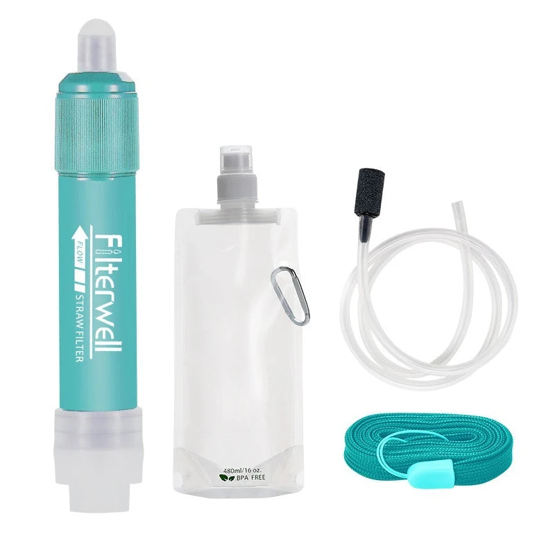 Mini Water Filter Straw – 4000L Purifier for Camping, Hiking & Emergency Use