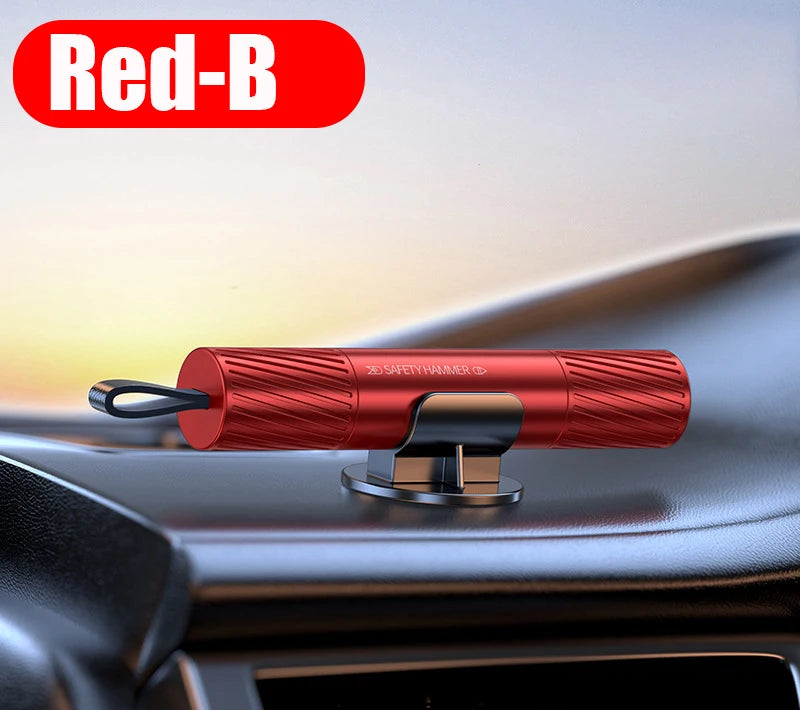Car Emergency Escape Tool 2-in-1 Safety Hammer Glass Breaker & Seat Belt Cutter
