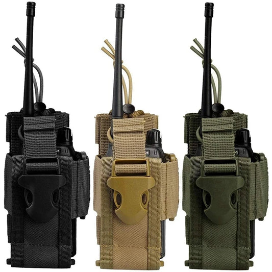 Tactical Walkie Talkie Radio Holder Molle Pouch Nylon Belt PackAirsoft Hiking